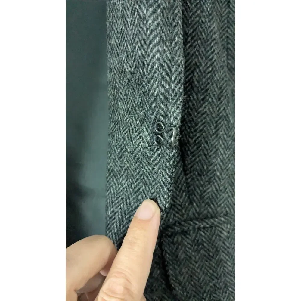 J. Crew Grey Wool Herringbone Blazer